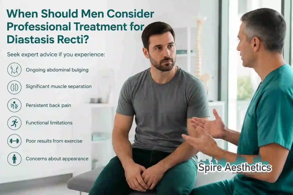 When Should Men Consider Professional Treatment for Diastasis Recti Chard?