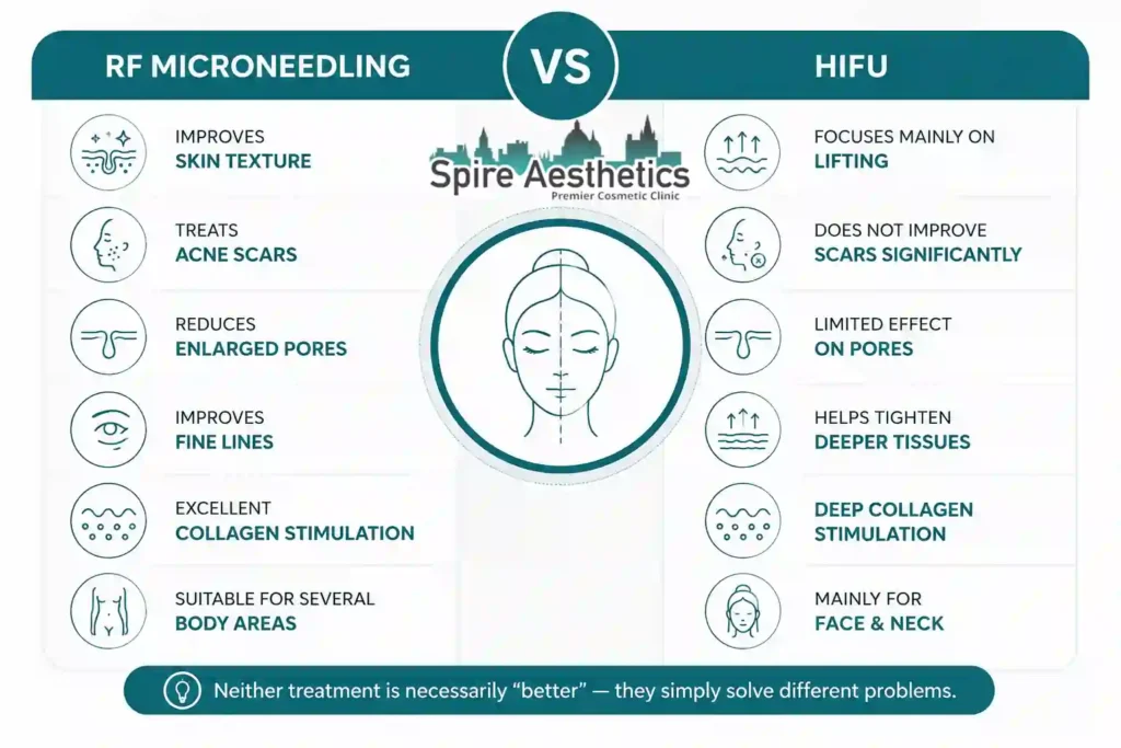 RF Microneedling vs HIFU: Which Treatment Gives Better Results Chard?